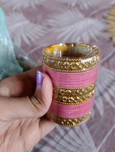 Pink Dress and Bangles Set