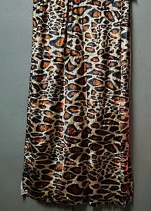 Leopard Print Soft Velvet Shawl Full Size