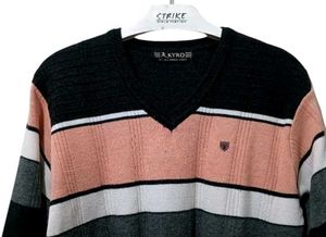 Kyro Striped V-Neck Sweater