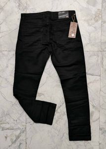 Black Straight-Leg Jeans
