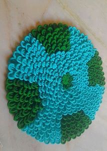 Sky and Green Colour Door mat