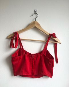 Forever 21 Red Tie Strap Cami Top
