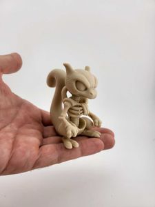 3D Printed Mewtwo Skeleton Figure