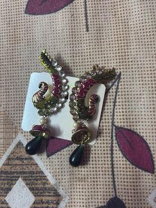 Peacock Jhumka Earrings