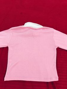 Pink Fitted Crop Top