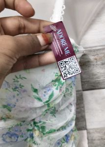 Floral Lace Trim Crop Top