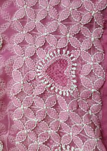 Pink Original Lukhnavi Embroidered Kurti