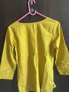 Mustard Cotton Kurti