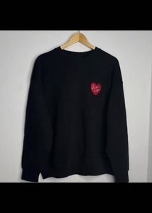 Cute Heart Patch Sweatshirt