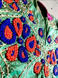 Kurta Kardana Work On Chest