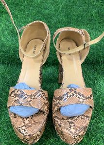 Snake Printed High Heels