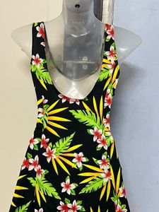 Floral Padded Vintage Beach Bay TropicalSwimdress