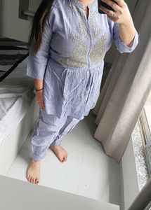 Embroidered Kurta Set Party Wear