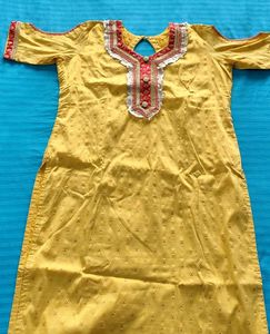 Yellow Cotton Kurta