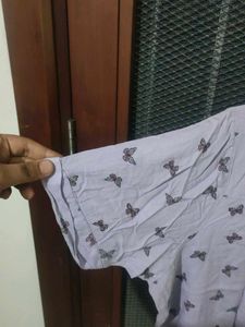 Purple Butterfly Print Top