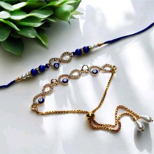 Evil Eye Lumba Rakhi For Bhaiya Bhabhi
