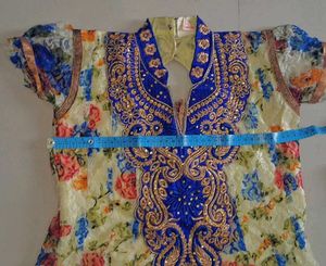 Floral Ethnic blue gown