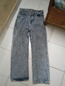Acid Wash Wide Leg Jeans