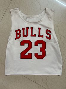 BULLS 23 Crop Top (its A Small Size But Can Fit A Medium)