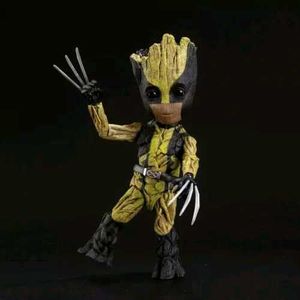 Baby Groot Cos Wolverine Action Figure Claws
