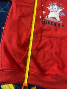 Red Unicorn &#39;Happy Girl&#39; Hoodie