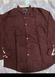 Peter England Maroon Shirt