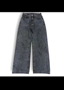 Acid Wash Wide Leg Jeans