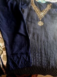Elegant Navy Blue Kurta