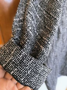Grey Tweed Style Coat