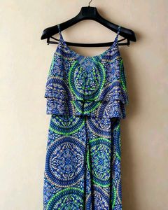 Blue &amp; Green Printed Dress