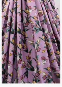 Floral Printed Semi-stitched Anarkali Gown