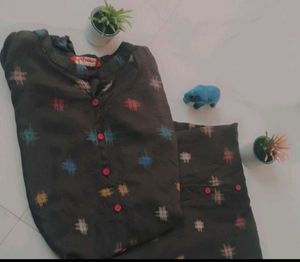 &#34;Grey Cotton Printed Top – Vibrant &amp; Everyday-Rea