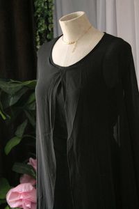Elegant Black Cape Dress