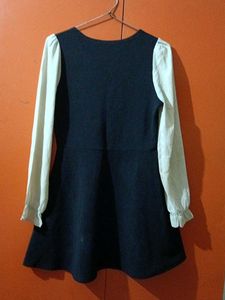 Black &amp; White Long Sleeve Dress