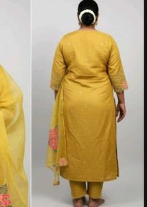 New Elegant Yellow Kurta Set