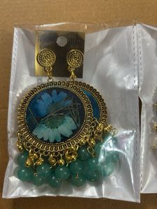 Resin fancy party wear 2 combo Earrings Set