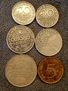 Srilankan Coins Set (6 Pcs)
