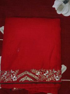Saree Red Ready-made Blouse