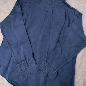 Ralph Lauren Dark Blue Cotton Linen Shirt