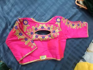 Embroidery Pink Blouse