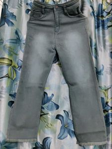 Grey Flare Jeans