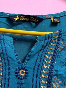 Elegant Teal Printed Kurta