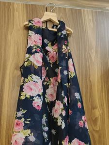 Floral Print high low shrug