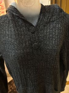 Hooded Knit Sweater Tunic