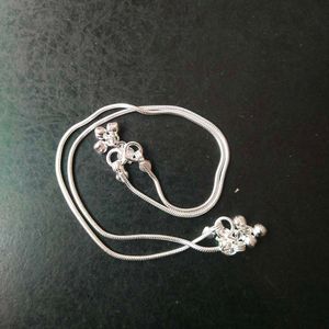 Pure Silver Snack 🥨 Chain ⛓️ Anklets पायल 1 Pair