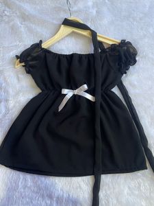 Dark CottageCore Babydoll scarf top🖤❤️‍🔥