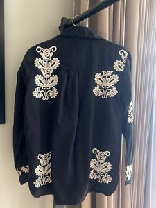 Black Shirt With Embroidery