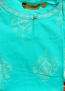 Red Embroidered Kurta