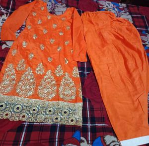 Beautiful Party Wear Heavy Work Punjabi Suit Set