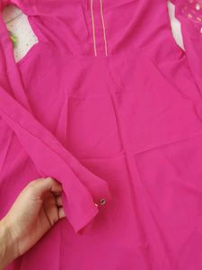 Pink Anarkali Kurta Set